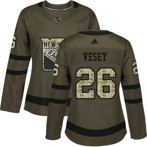 Damen New York Rangers Trikot Jimmy Vesey 26 Camo Grün Authentic